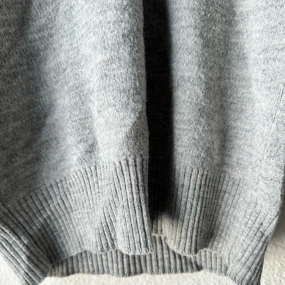 1960s 60s Vintage Jantzen V-Neck Grey Silver Sweater Size 40 M Casual Towncraft - Picture 5 of 6